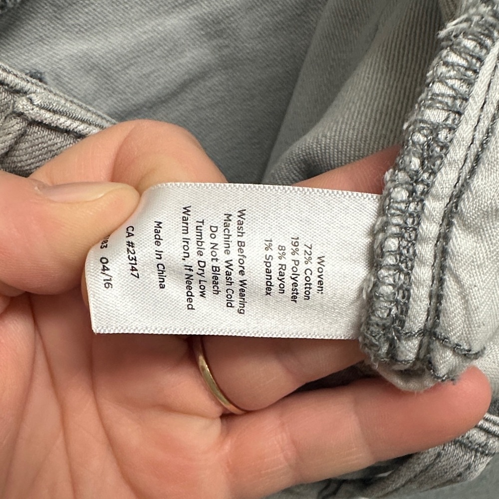Talbots Flawless Five Pocket Womens Boyfriend Gray Wash Denim 16W Jean STRETCH - Picture 6 of 11
